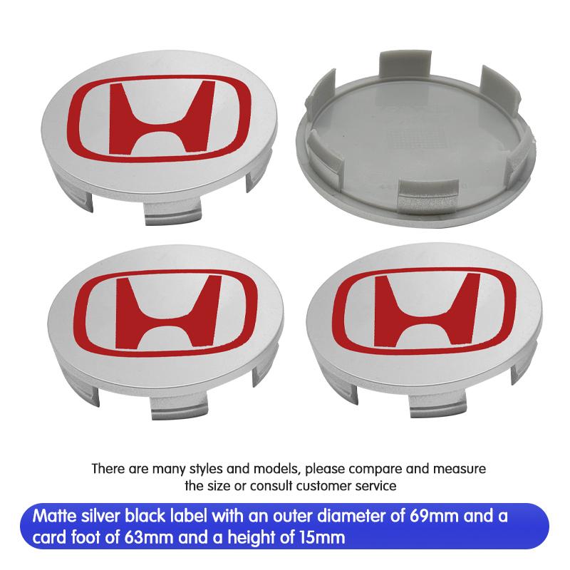 58/62/69mm Car Tyre Wheel Center Hub Cap Badge Sticker Car Accessories For Honda Civic Fit Jazz Accord Pilot Stepwgn CRV BRV