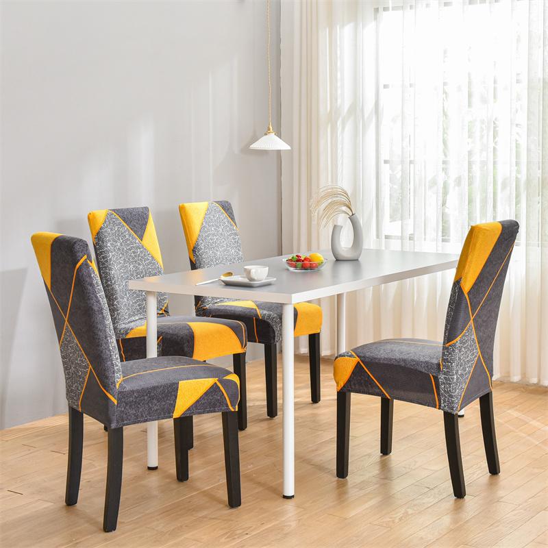 Universal Elastic Dining Chair Cover Anti Dirty Slipcover Removable Seat Protector for Living Room Kitchen Wedding Banquet Party