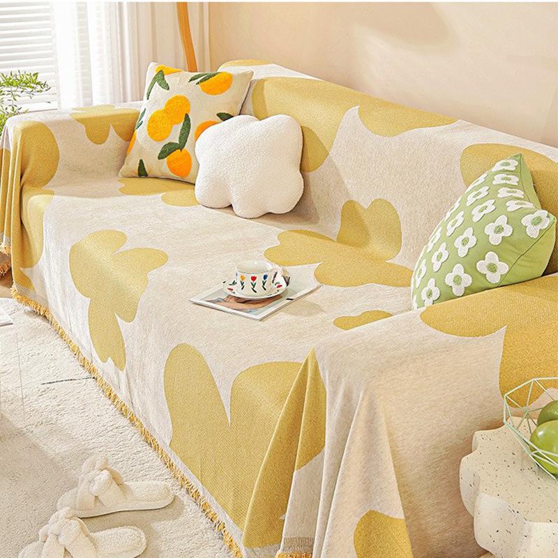Светлый роскошный чехол для дивана из синели, универсальный тканевый чехол на четыре сезона, простой, современный, универсальный, универсальный чехол для дивана, высококачественный чехол, полотенце