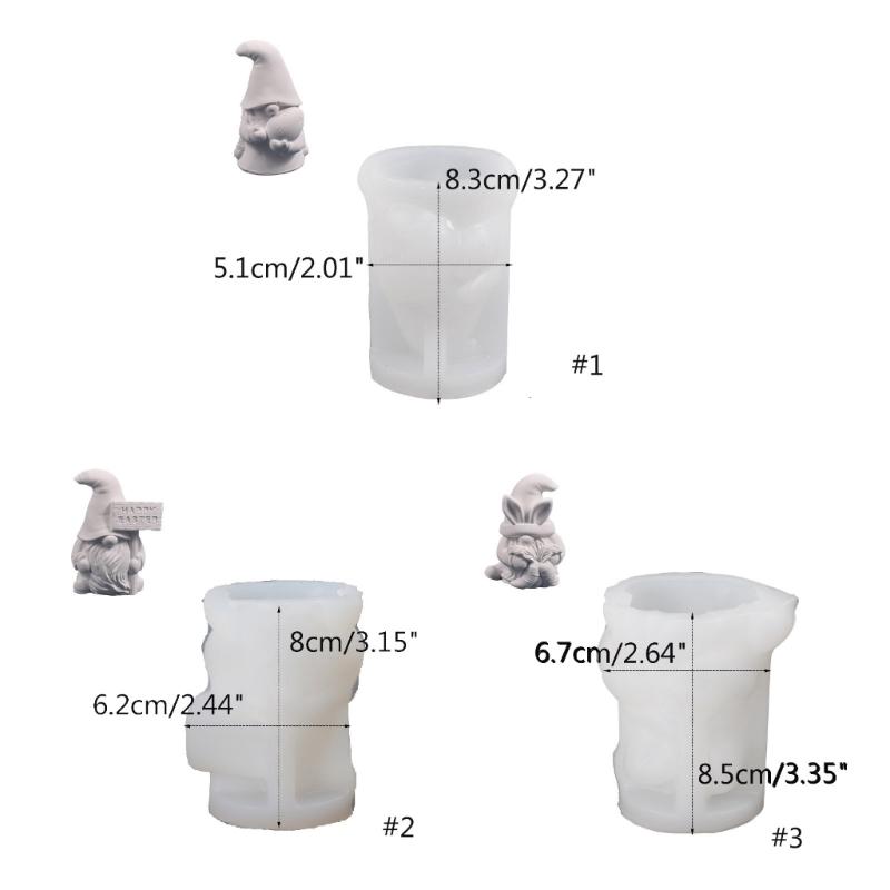 Форма для эпоксидной смолы Пасхальный гном 3D Безликий старик Форма для изготовления свечей DIY Гном Мыло ручной работы Пасхальные весенние товары для вечеринок