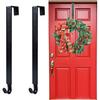 1/2Pcs Adjustable Christmas Wreath Hanger Rustproof Corrosion Resistant No Drill Installation Extendable Door Hanger Storage Hook