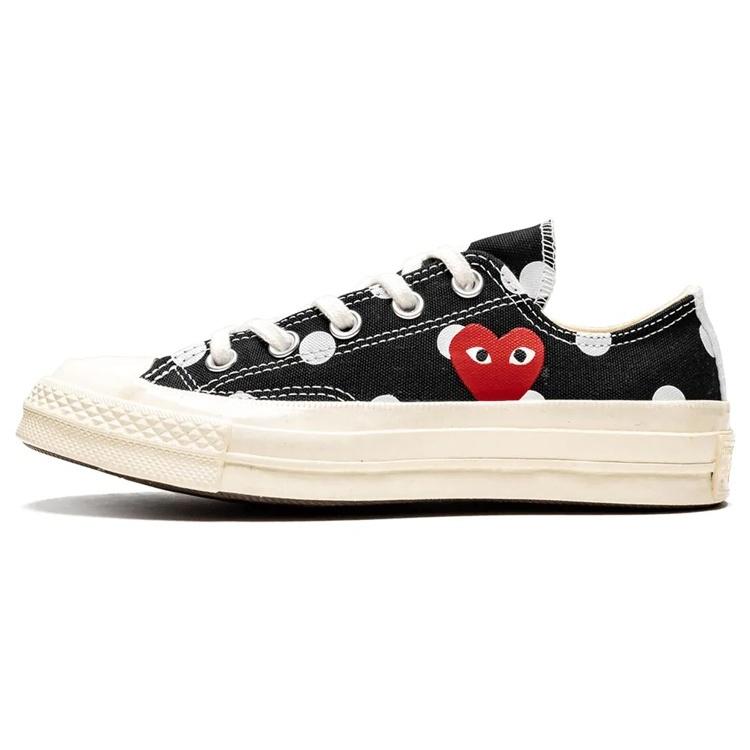 Converse X COMME des GARCONS Chuck 70 Low 'Черный в горошек' Мужские 157248C