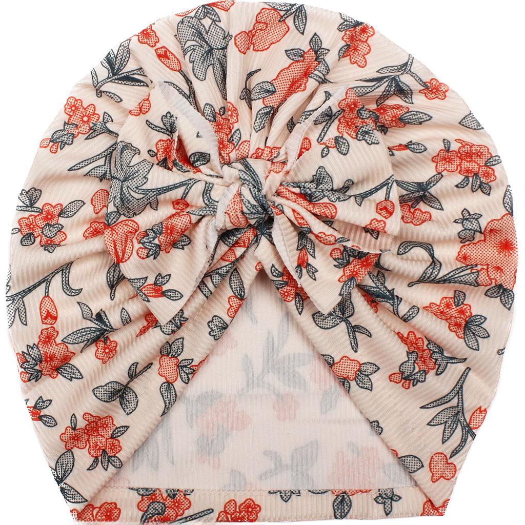 Летняя детская шапочка-бантик с креативным принтом