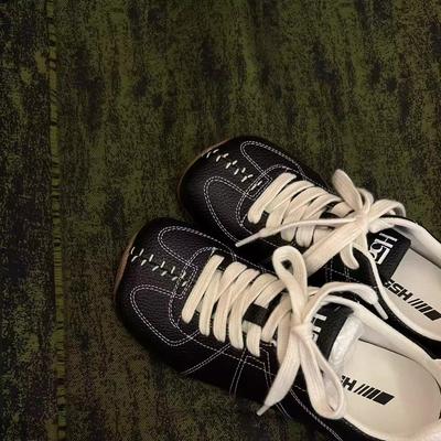 Time Line - Минималистичная структура с узором личи Немецкие тренировочные туфли 4 см 2025 Лето Новые Кожаная мягкая подошва Повседневная обувь Женская