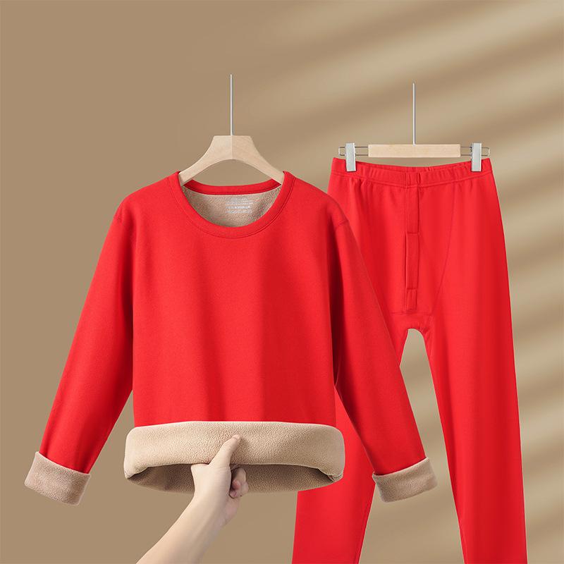 Winter Plus Size Men's Thermal Underwear Sets Velvet Tops and Long Pants Comfortable Skin-friendly Elastic Thickening Warm Two Piece Set