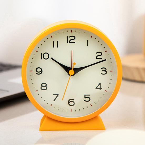 Будильник Винтажный бесшумный настольный будильник с ночником Маленькие прикроватные часы для спальни с функцией повтора для домашнего общежития