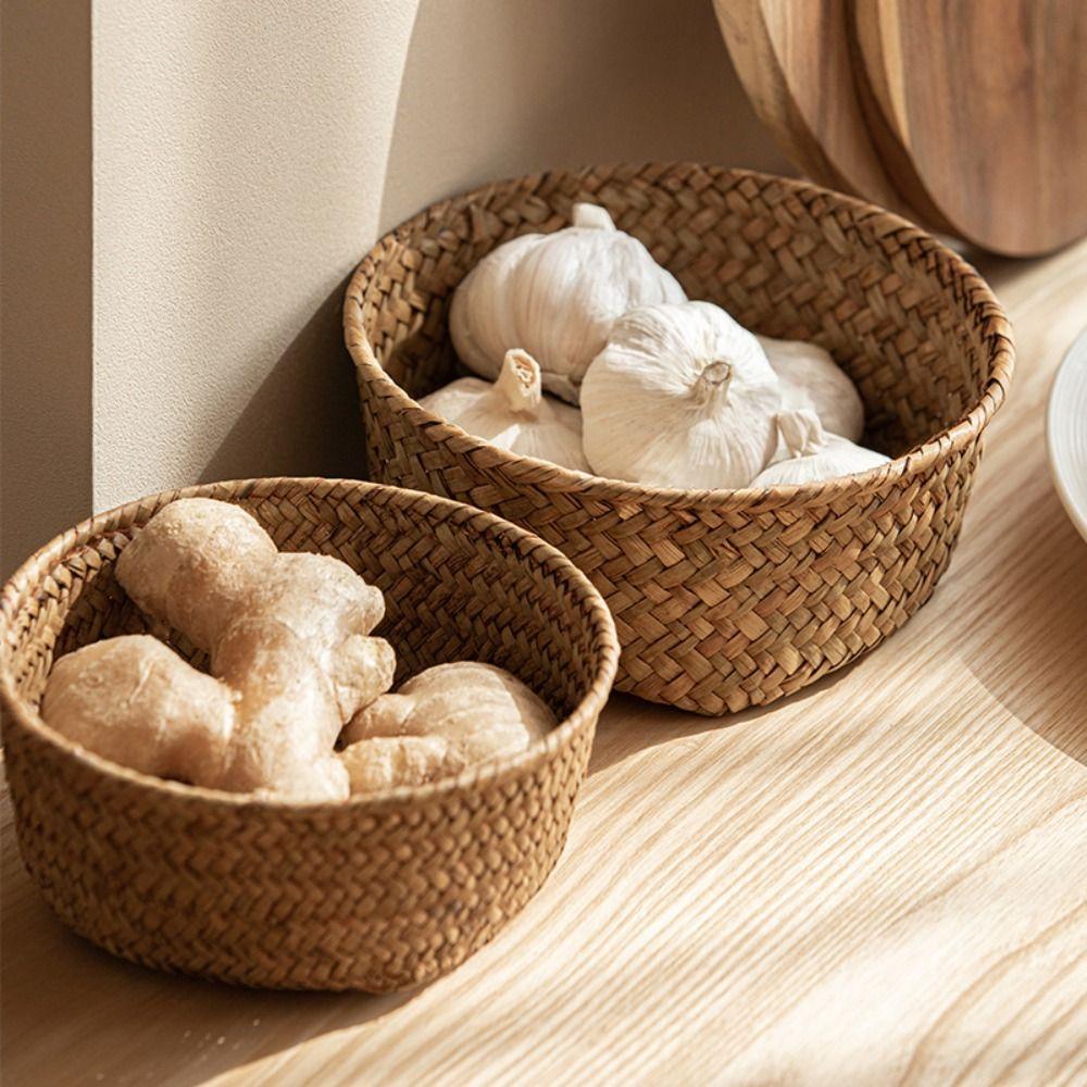 Домашнее настольное украшение Ротанговые корзины для хранения Имитация ротанга Плетеные вручную корзины