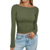 Women's Fashion Casual Slim Long Sleeve Bottom Shirt Outerwear Tops