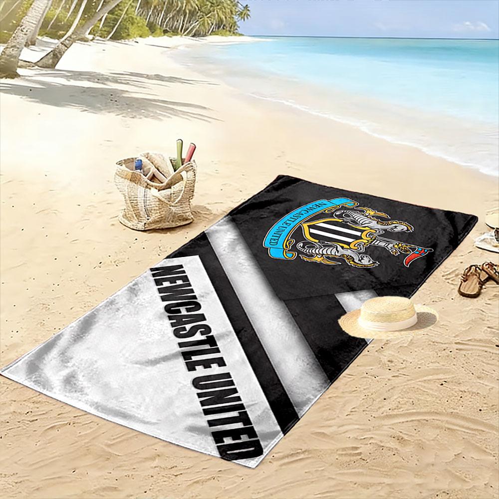 Large Beach Towel Newcastle United Black White, Quick Dry, Ultra Soft, Fade Resistant, for Soccer Gift
