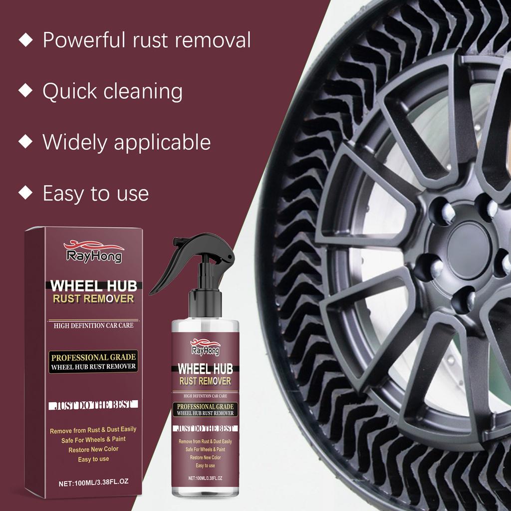 RAYHONG Средство для удаления ржавчины с автомобильных колес Спрей для удаления ржавчины с колес Средство для удаления ржавчины со стальных дисков Полировка Очистка Средство для удаления ржавчины с колес