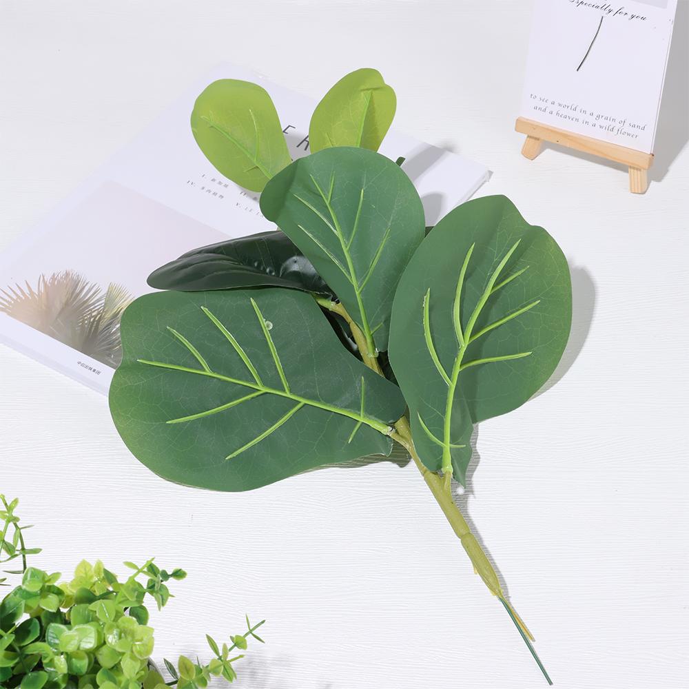 Decoration Courtyard Ornament Faux Leaves Lifelike Greenery Fake Plants Artificial Ficus Branch