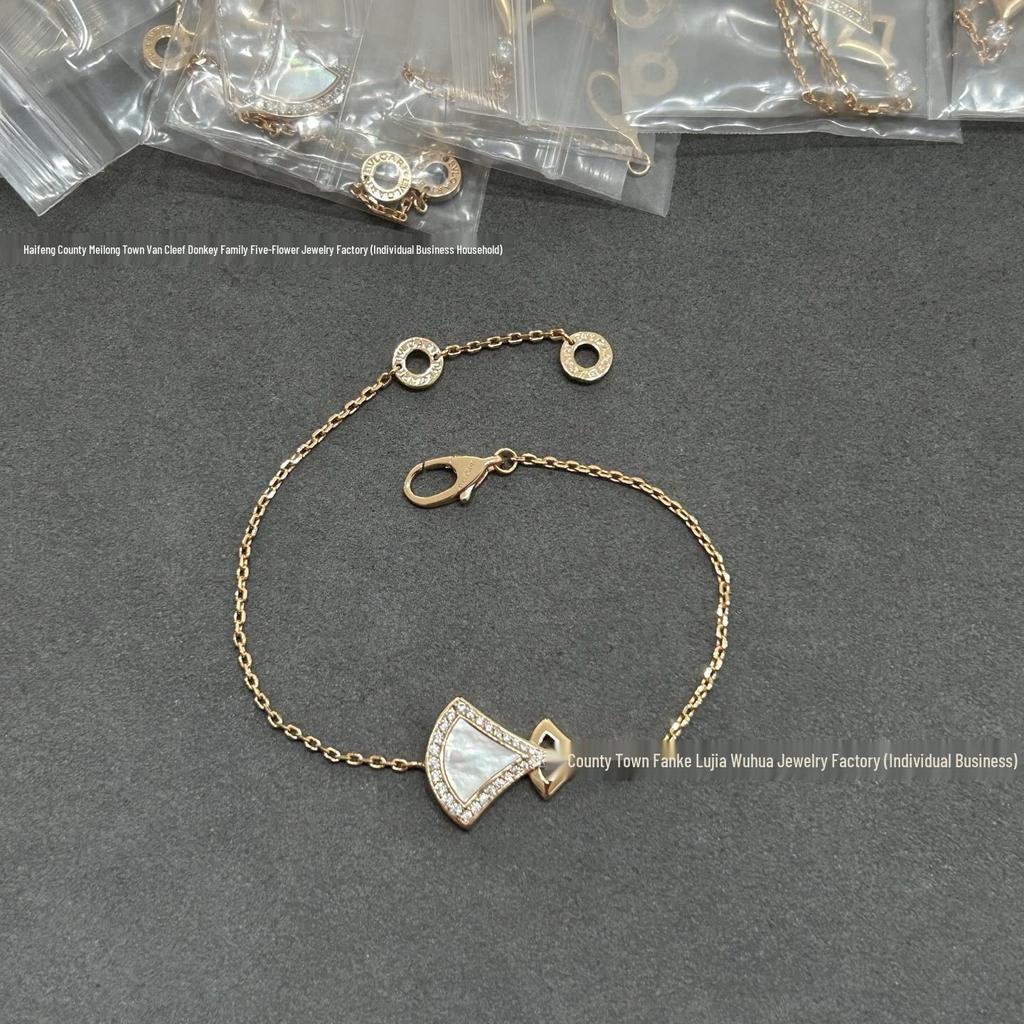 Rose Gold Skirt Bracelet for Women - Fashionable, Light Luxury Hand Jewelry, Perfect Birthday Gift for Her