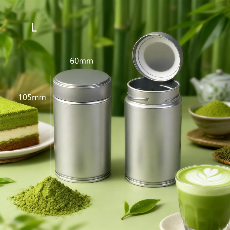 Moistureproof Matcha Powder Can 1 Pcs Thick Tinplate Sealed Mini Jar Portable Leakproof Spice Tea Storage for Travel