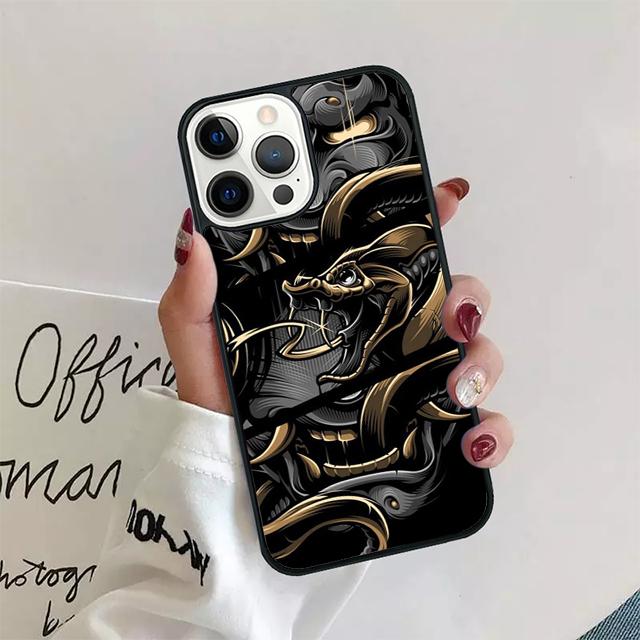 Маска шлем самурая японского воина Чехол для телефона для iPhone 17 Air 16 15 14 13 11 12 Pro Max Plus Coque