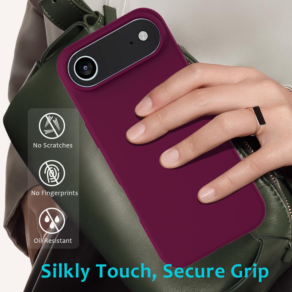Простой чехол для телефона из жидкого силикона для IPhone 17 Air 16 15 14 13 12 Pro Max 17Pro Противоударная задняя крышка Чехол Capa