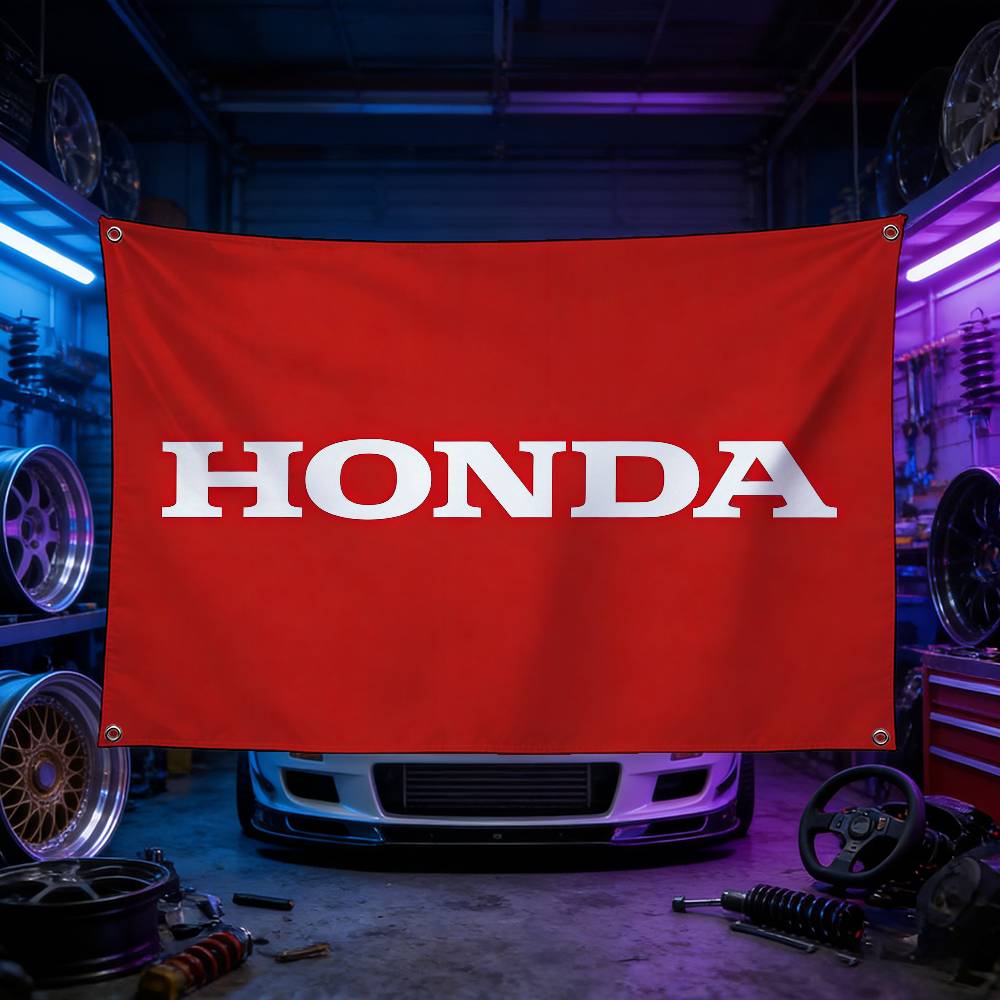 Motorcycle For HONDA Decorative Flag High Quality Polyester Fade Resistant Machine Washable Indoor Outdoor Hanging Banner RH6