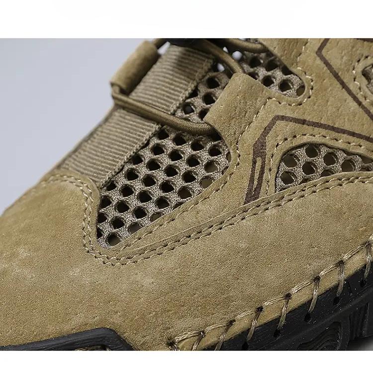 Летние мужские сандалии Сандалии для улицы из сетки Мягкие мужские сандалии Шлепанцы Сандалии ручной работы Римские тапочки для улицы