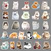 52 Persian Cat Doodle Stickers Personalized Cartoon Cute Cat Decorative Mobile Phone Water Cup Suitcase Stickers