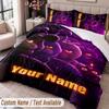 Custom Name Text 3Pcs Bedding Set Five Nights at Freddy’s Duvet Cover And Two Pillowcases