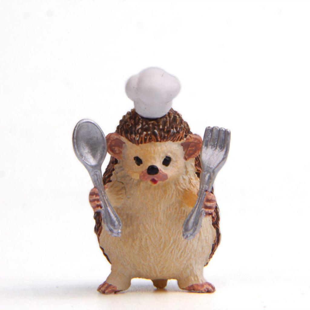 Мох Пейзаж Маленькая Статуэтка Из Смолы Украшение Фигурка Животного Украшения Миниатюрный Ежик