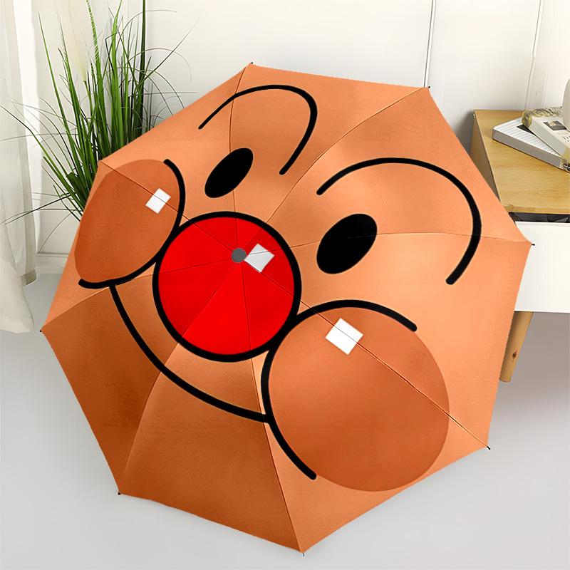 1pc Anpanman Automatic Folding Umbrella, Automatic Folding Umbrella with 8 Ribs, Convenient for Outdoor Use 079