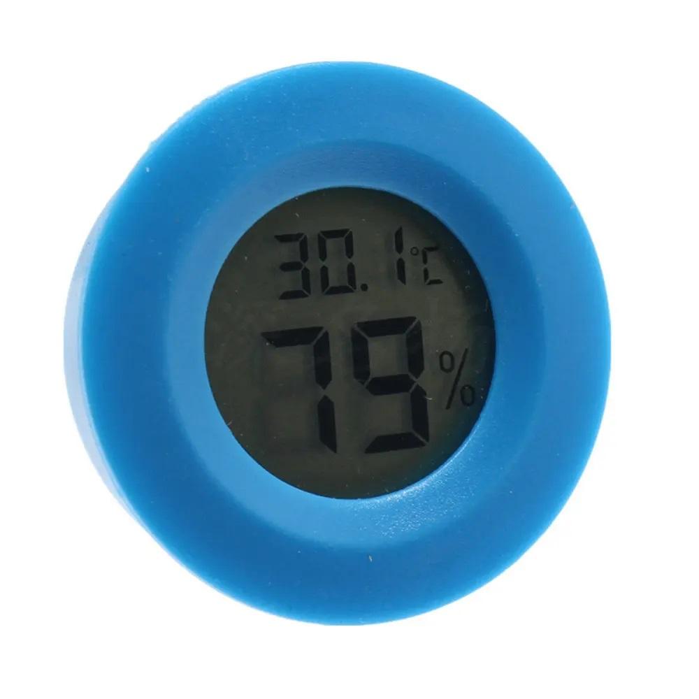-50~ +70°C Мини Цифровой LCD Термометр Гигрометр Круглый Тестер Температуры и Влажности Датчик Детектор Для Морозильной Камеры Сигарной Коробки