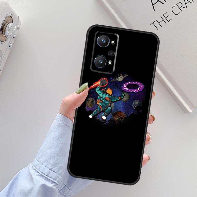 Чехол Космический Данк Астронавта для Realme C61 C75 C55 C51 C21Y C25S C67 C53 13 12 10 11 14 Pro Plus GT 6T 6 5 GT7 Pro