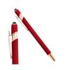 Długopis Metalowy Tusz Czarny Touch Pen Soft Touch Do Ekranów Czerwony Moda