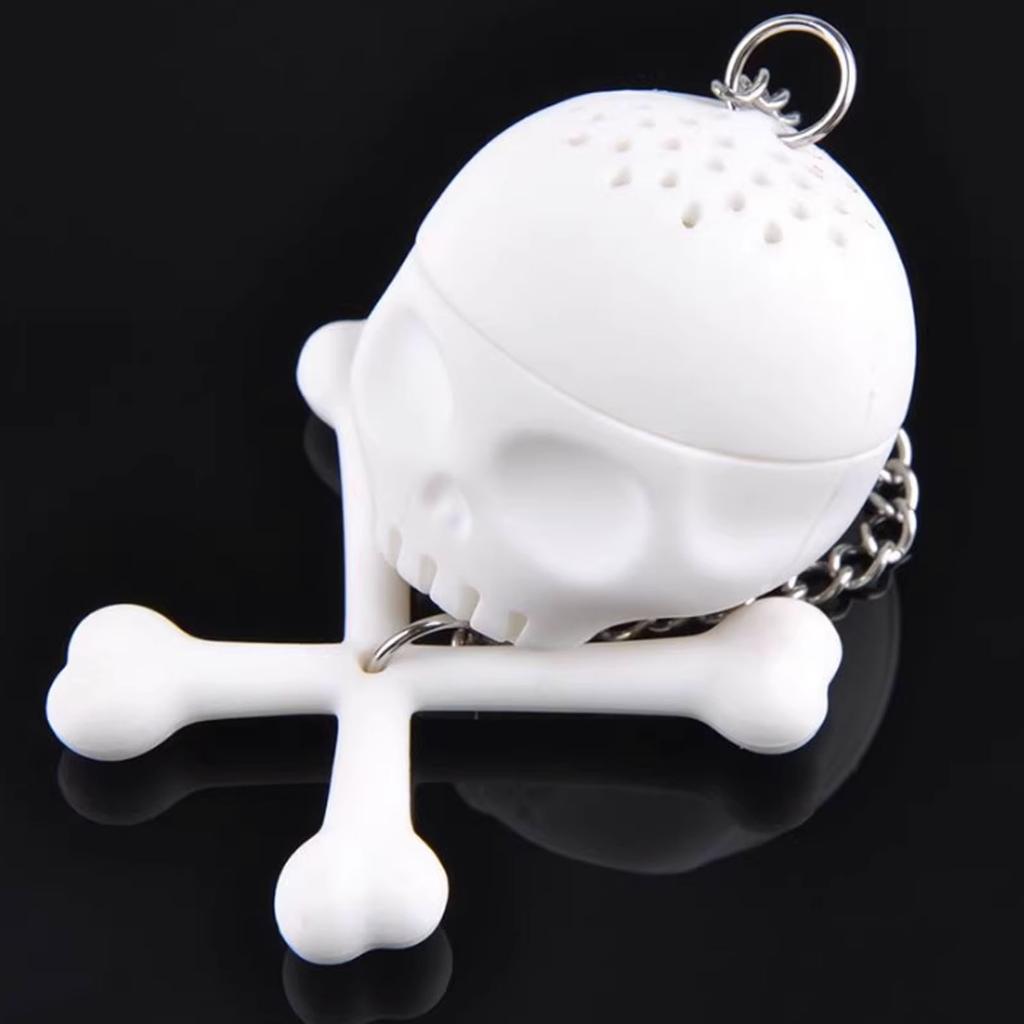 Свободный чайный лист заварочный фильтр в форме черепа для специй, ситечко для приправ, силиконовый фильтр для чайного пакетика, фильтр для специй, простое использование