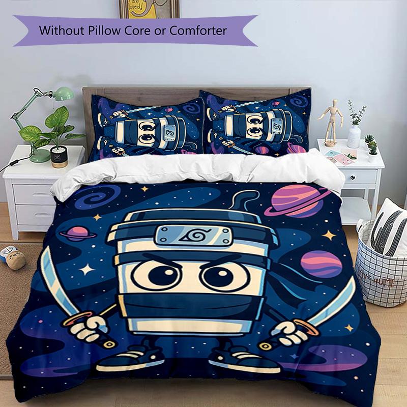 3pcs Italian Brainrot characters8 pattern bedding set duvet cover set includes duvet cover &pillowcases, perfect all season bedroom decoration & gift