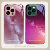 Блестящее Звездное Небо Для IPhone 16 Plus 15 14 13 12 Mini 11 Pro Max X XS XR 7 8 Plus 2022 Закаленное Стекло Чехол для Телефона