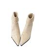New autumn French retro style pointed short boots women's thin heel temperament fashion boots slim high heel boots
