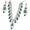 Crystal Water Drop Necklaces Geometric Pendant Necklace Earrings Set  Evening Dress