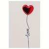 10pcs Solid Red Heart Greeting Card Romantic Letter I Love You Forever Wedding Invitation for Valentine's, Birthday, Wedding Card