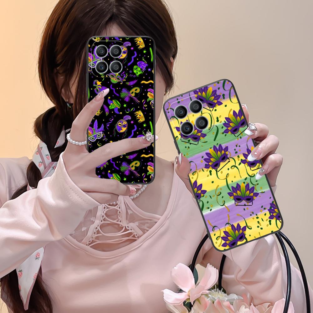 Карнавал Марди Гра Чехол для телефона для Honor 90 80 70 60 50 30 20 10 9 8 7 Pro S SE Lite 5G Мягкий ТПУ Ударопрочный Чехол