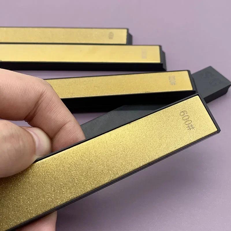 240/400/600/1000 грит, позолоченный титановый алмазный заточной камень с фиксированным углом, точильный камень, точильный камень с маслом, хонинговальный камень