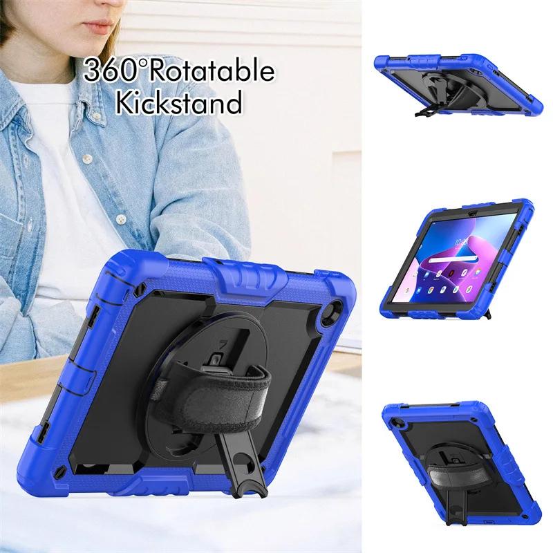 Case For Tab 10.1 TB311XU Xiaoxin Pad 11 M11 M10 3rd Gen TB328F Shockproof Cover+PET Screen Protector+Shoulder Strap
