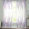 Растение Фиолетовая Лаванда Акварель Цветок Прозрачные Шторы для Гостиной Современная Вуаль Шторы для Спальни Тюлевые Шторы Оконные Драпировки