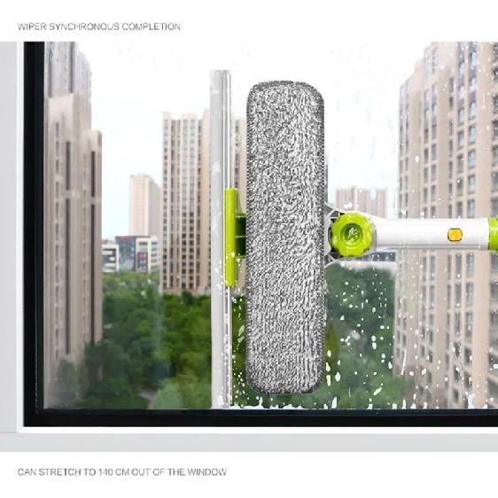 Hot Upgraded Telescopic High-rise Window Cleaning Glass Cleaner Brush For Washing Window Dust Brush Clean Windows