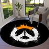 Круглый ковер Overwatch, Ковер для гостиной, спальни, дивана, игровой комнаты, Декор, Нескользящий коврик для пола