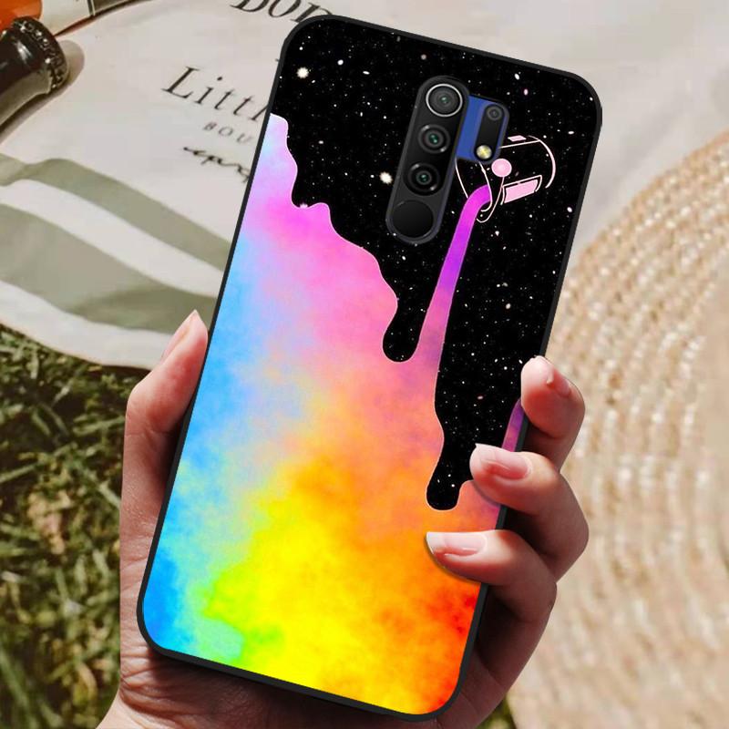 Для чехла Xiaomi Redmi 9 Чехол Кот Цветок волк Силиконовый чехол для Redmi 9 redmi9 Чехол Бампер 6.53" Ударопрочный Чехол для телефона Coque