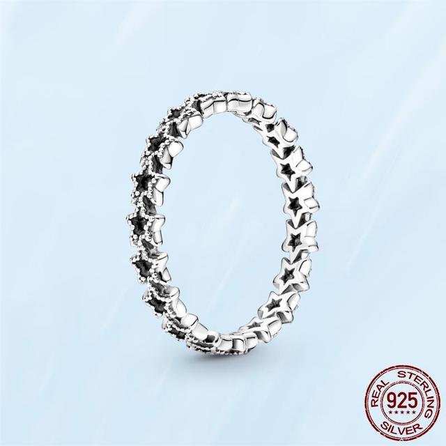 Женские кольца из стерлингового серебра 925 пробы, модное кольцо со сверкающими и полированными линиями, кольцо на палец для женщин, свадебное обручальное ювелирное изделие, подарок