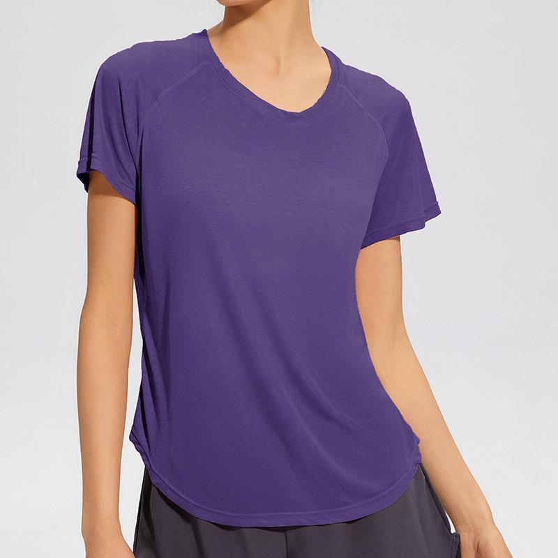 Women's Breathable Quick-Dry Mesh Short Sleeve Yoga Top – Loose Fit Fitness Training T-Shirt