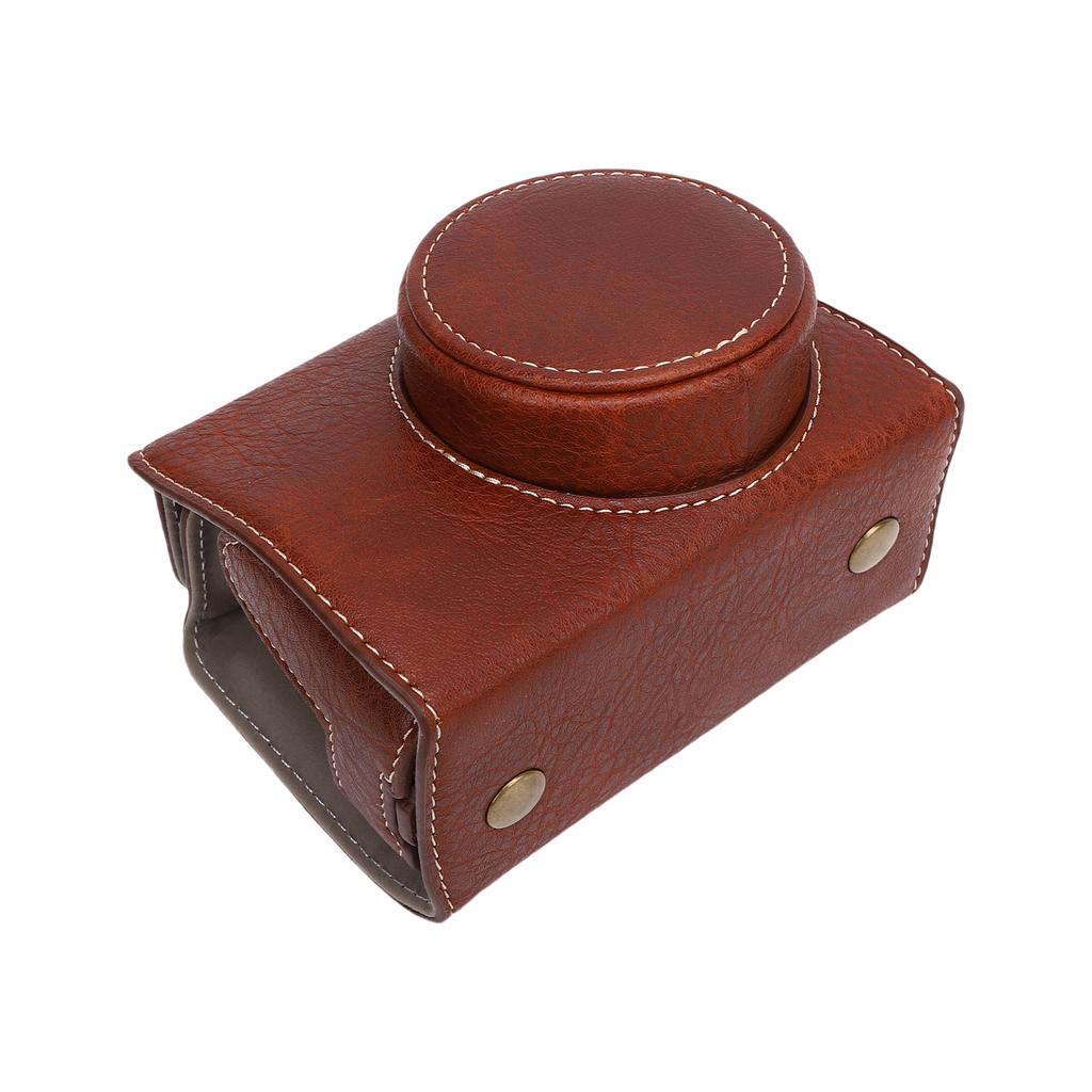 Camera Case for PowerShot V1 PU Leather Protective Cover with Detachable Adjustable Shoulder Strap