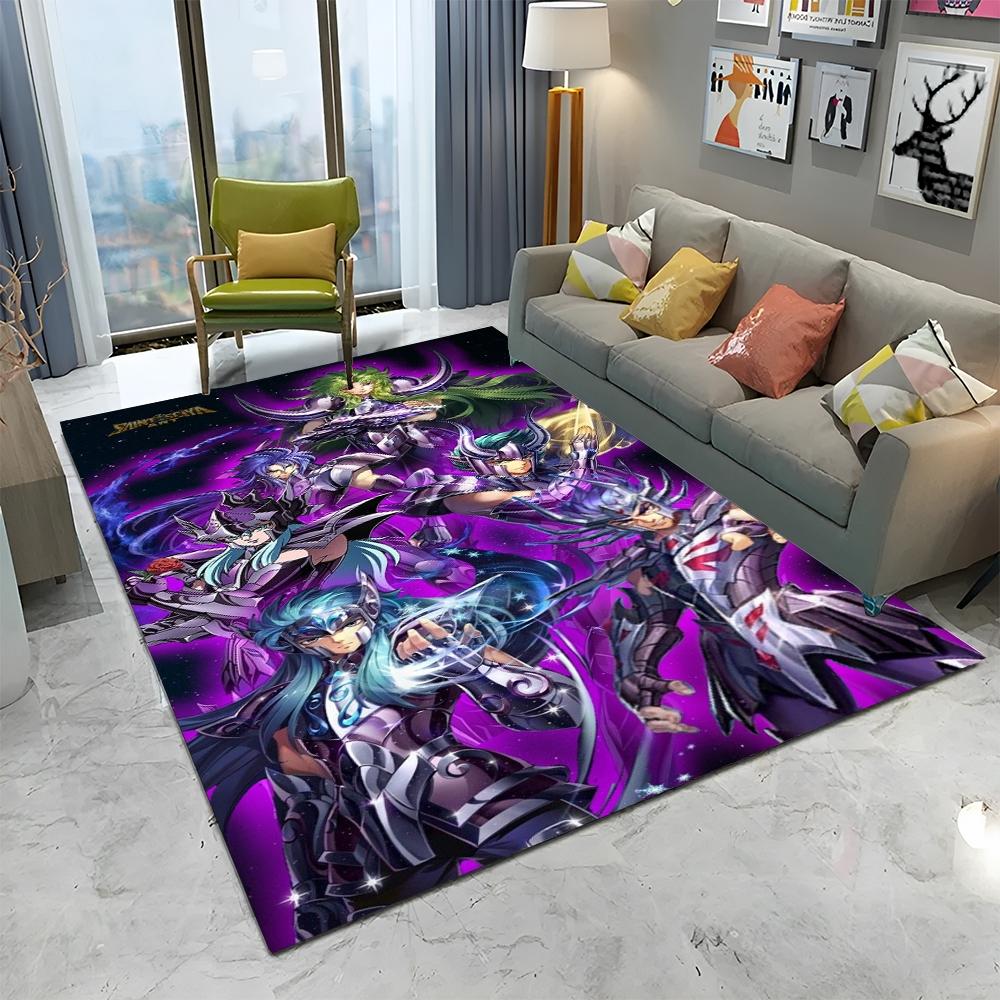 Ретро Saint Seiya ковер с рисунком аниме для дома, гостиной, спальни, дивана, коврика, декор, детский игровой коврик, нескользящий напольный коврик