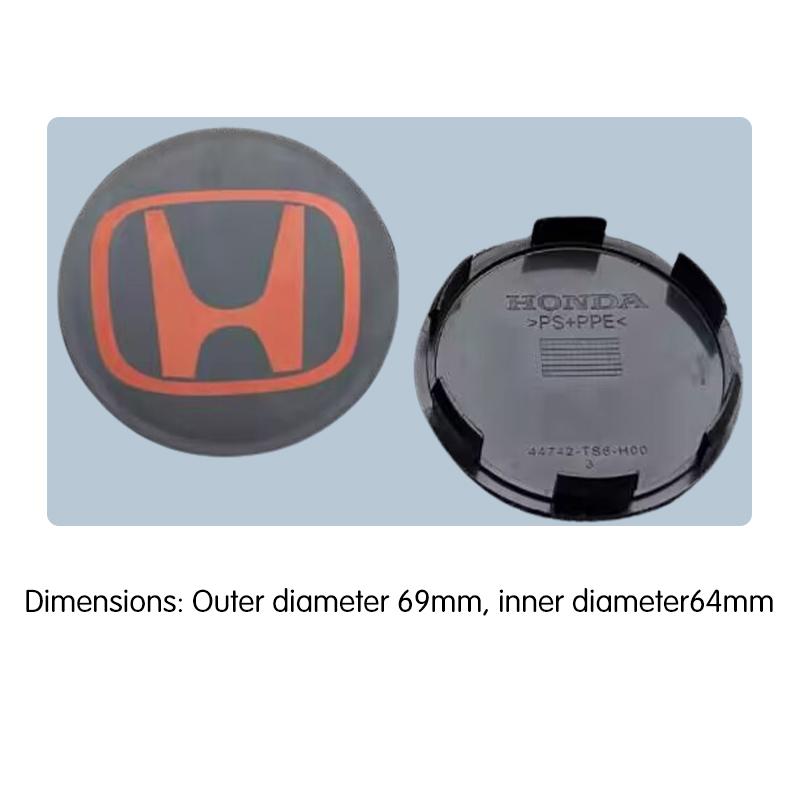 4Pcs 58/69mm Car Wheel Center Hub Center Caps Dustproof Covers Decoration For Honda Civic FIT Odyssey City Concept S1 Vezel XRV