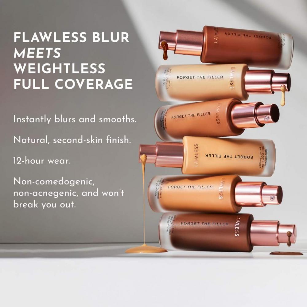 Lawless Forget The Filler Skin Plumping Line Smoothing Foundation 1 Oz   30 Ml 1f Very Fair With Cool Neutral Undertones