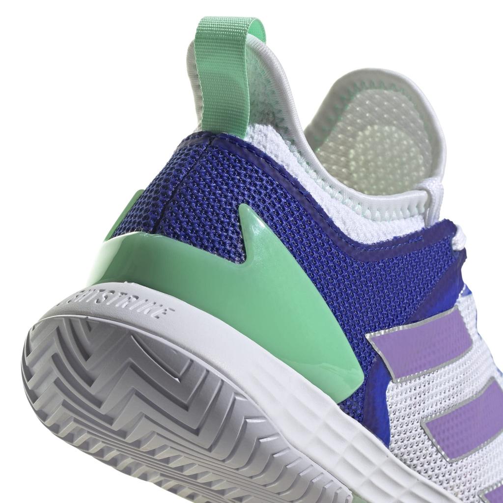 Теннисные туфли Adizero Ubersonic 4 Tennis LRI80 Footwear Metallic cm [Adidas] женские белые/фиолетовые Fusion/серебристые (HQ8390) +23,5
