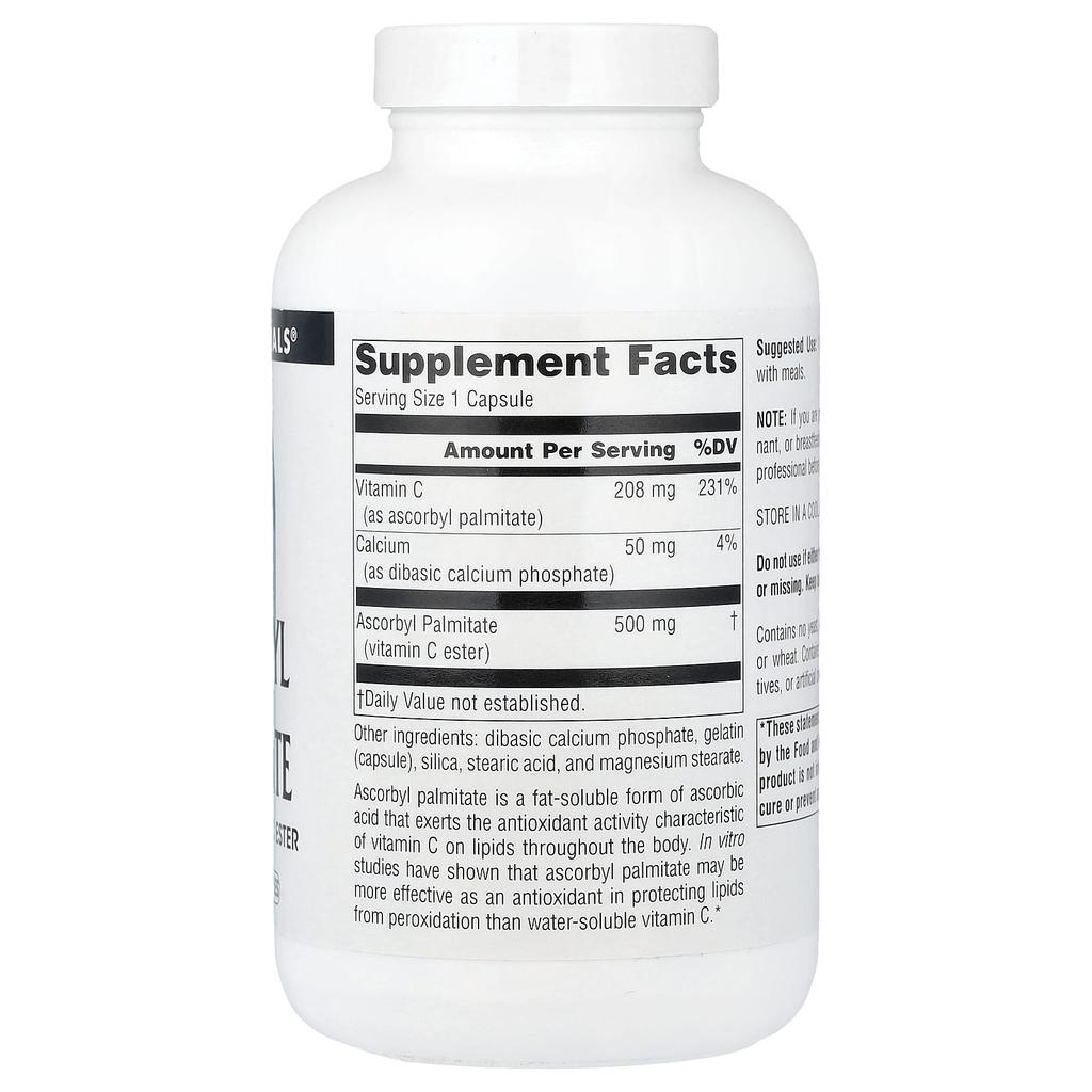 Source Naturals, Ascorbyl Palmitate, 180 Capsules