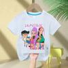 Children's Clothing Fashion Cartoon Print Short-sleeved Top Casual Loose T-Shirts Girls